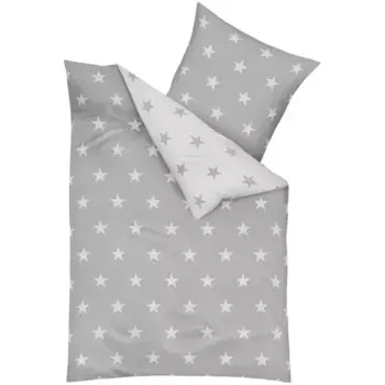 Двустороннее постельное белье Kaeppel «Звезды», со звездами, цвет steingrau