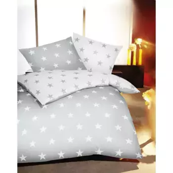 Двустороннее постельное белье Kaeppel «Звезды», со звездами, цвет schiefer