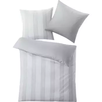 Двустороннее постельное белье Kleine Wolke «Lina» в элегантном полосатом дизайне, цвет silbergrau