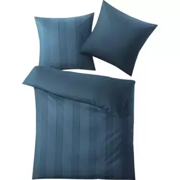Двустороннее постельное белье Kleine Wolke «Lina» в элегантном полосатом дизайне, темно-синий