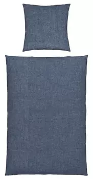 Двустороннее постельное белье Novel, 155x220 см, темно-синий