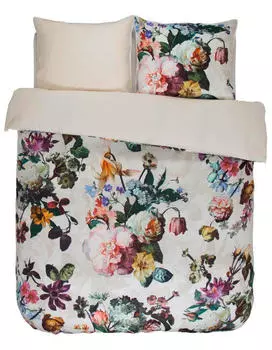 Двустороннее Постельное белье пододеяльник флер сатин Essenza, кремовый