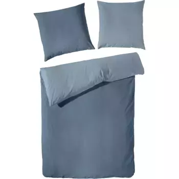 Двустороннее постельное белье Primera "Катя", двухцветное, с мелким графичным рисунком, размером от 135х200 см, цвет denimblau