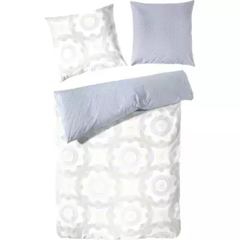 Двустороннее постельное белье Primera «Перкаль Постельное белье Ротатор» с игривым узором мандалы, цвет Blau