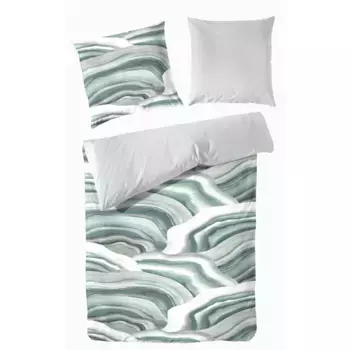 Двустороннее постельное белье Primera «Постельное белье Мако-Сатин Агат», с рисунком естественной волны, зеленый