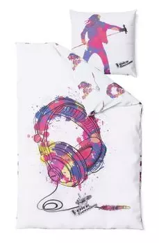 Двустороннее постельное белье Renforc 2 шт. 135х200см Голос Германии «Только голос имеет значение» с эффектом свечения 100% хлопок Jack