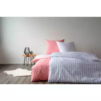 Двустороннее постельное белье SETEX «хлопковые полоски» великолепных однотонных цветов и полосок, цвет rostrot