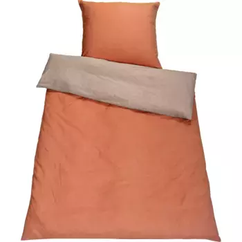 Двустороннее постельное белье SETEX «Шамбре», с двусторонней функцией, цвет marzipan / rostrot