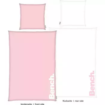 Двустороннее постельное белье» Скамейка по размеру. 135x200 или 155x220 см", хлопковое постельное белье, современное постельное белье с двусторонним видом Bench., розовый
