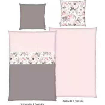 Двустороннее постельное белье «Скамейка» с надписью Bench., розовый