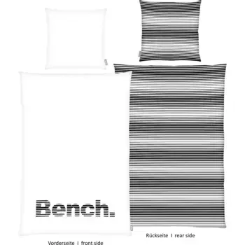 Двустороннее постельное белье «Скамейка» с надписью Bench., серый