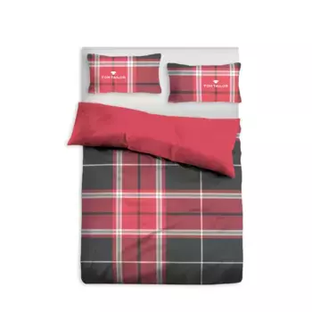 Двустороннее постельное белье TOM TAILOR HOME» Эрик в размере. 135х200 или 155х220 см", на молнии, с БЕСПЛАТНЫМ дополнением: спортивной сумкой, красный