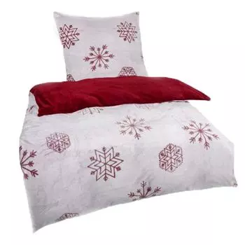 Двустороннее постельное белье зимнее из плюша, кашемира, флиса, лазерной резки, 2 шт. 4 шт 135х200 80х80: 2 шт. / Красный aboutyourhome-shop