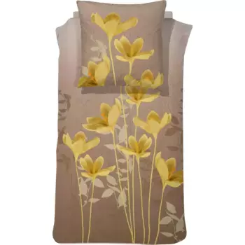 Двустороннее постельное белье Золушка «Оливия» с крокусами Cinderella, цвет ochre
