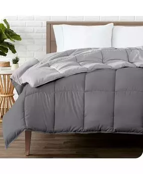 Двустороннее пуховое альтернативное одеяло, полное Bare Home, серый