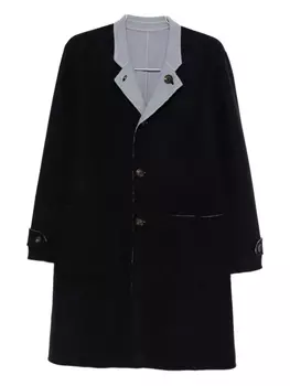 Двустороннее шерстяное пальто Eleventy, синий