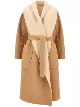 Двустороннее шерстяное пальто MAX MARA, нейтральный