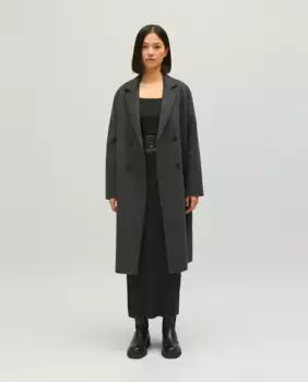 Двустороннее женское пальто из ткани с застежкой на пуговицы Claudie Pierlot, серый