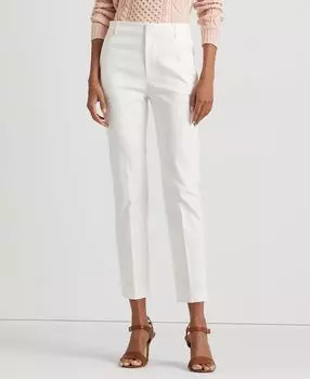 Двусторонние брюки из эластичного хлопка, стандартные и миниатюрные Lauren Ralph Lauren, белый