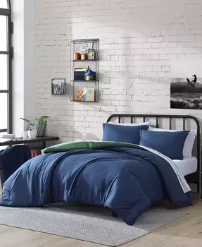 Двусторонние комплекты одеял из твердой микрофибры Nautica, синий