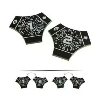 Двусторонние шаблоны для гиперпространства Space Fighter, 2-е издание, черные, Star Wars - X-Wing Miniatures Gaming Accessories (Litko Aerosystems)