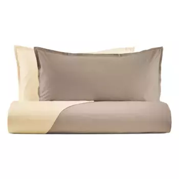 Двусторонний атласный пододеяльник Super 120 - Зеркало Lisola, пляж-призма, односпальный