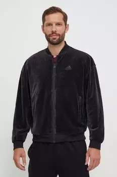 Двусторонний бомбер adidas, черный