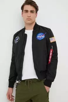 Двусторонний бомбер Alpha Industries, черный