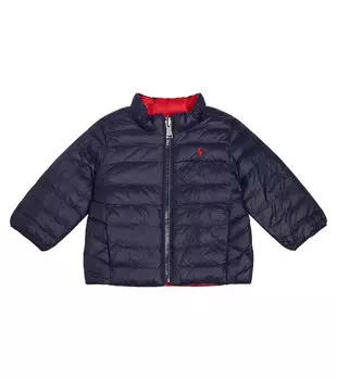 Двусторонний бомбер baby terra Polo Ralph Lauren Kids, мультиколор
