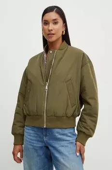 Двусторонний бомбер Boss Orange, зеленый