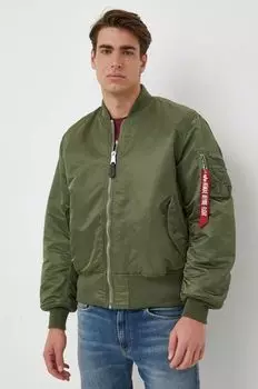 Двусторонний бомбер MA-1 Alpha Industries, зеленый