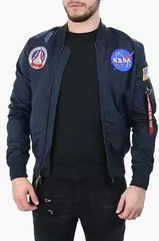 Двусторонний бомбер MA-1 TT NASA Reviersible II Alpha Industries, темно-синий