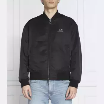 Двусторонний бомбер стандартного кроя Armani Exchange, черный