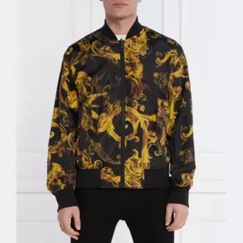 Двусторонний бомбер стандартного кроя Versace, черный