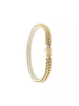 Двусторонний браслет из золота и серебра John Hardy, золотой