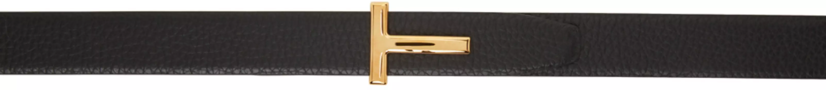 Двусторонний черный T-образный ремень TOM FORD