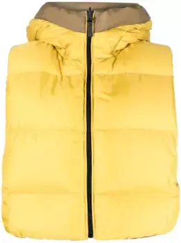 Двусторонний дутый жилет с логотипом YVES SALOMON, зеленый