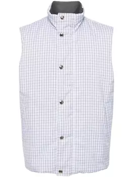 Двусторонний дутый жилет Thom Browne, синий