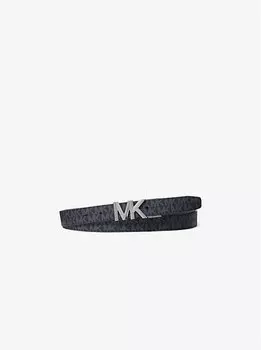 Двусторонний фирменный логотип и кожаный ремень Michael Kors, мультиколор