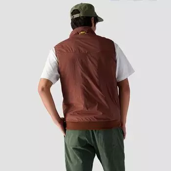 Двусторонний флисовый жилет мужской Stoic, цвет Vermillion Orange/Downtown Brown