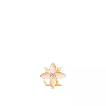 Двусторонний гвоздик Idylle Blossom, розовое и желтое золото с бриллиантами, 1 шт. Louis Vuitton, розовый