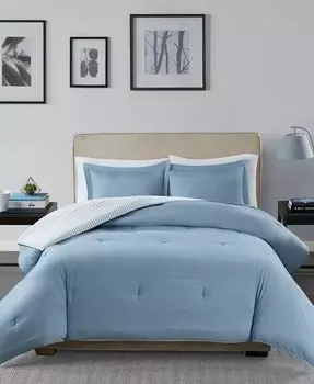 Двусторонний Hayden, 2 шт. Комплект одеял, Твин Madison Park Essentials, серый