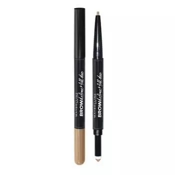 Двусторонний карандаш для бровей Темно-русый, 7,6 мл Maybelline, Brow Satin