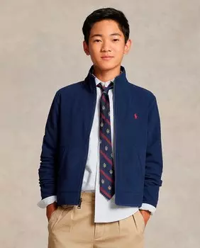 Двусторонний кардиган для мальчика темно-синего цвета Polo Ralph Lauren, темно-синий