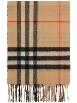 Двусторонний кашемировый шарф Burberry, нейтральный
