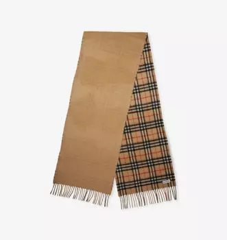 Двусторонний кашемировый шарф в винтажную клетку Burberry, мультиколор