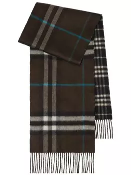 Двусторонний клетчатый шарф Burberry, черный
