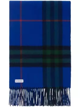 Двусторонний клетчатый шарф Burberry, синий