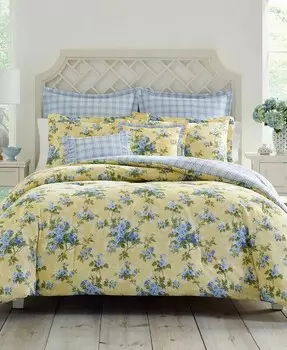 Двусторонний комплект одеял Cassidy Cotton из 7 предметов, размер King Laura Ashley, желтый
