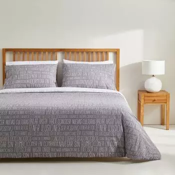 Двусторонний комплект пододеяльников из хлопка Grafia El Corte Ingls, жемчуг